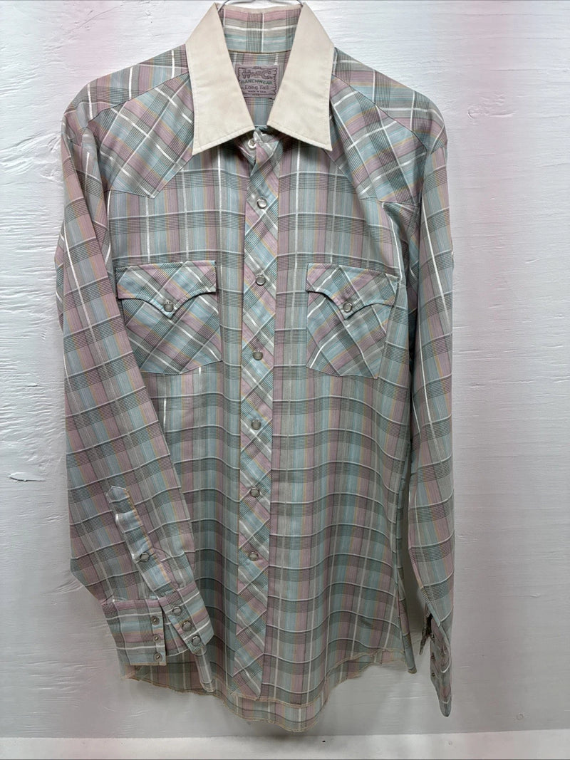 New Men’s H Bar C Multiple Color Long Sleeve Flannel Pearl Snap 2XL H-42