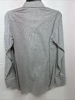 New Men’s Champion Western Gray Long Sleeve Pearl Snap 15.5 Medium F-105