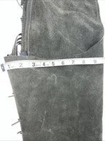 NOS Gray Show Chaps With Fringe Adjustable Waist 36” N-22