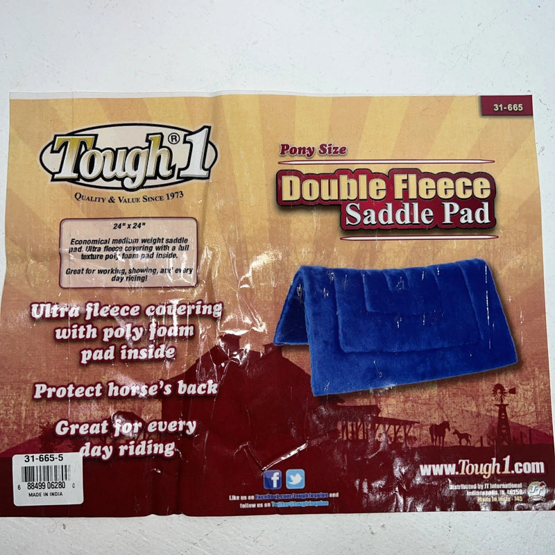 New Tough 1 Red Double Fleece Pony Saddle Pad 24x24 #31-665 Pad-6