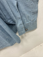 New Women’s Pioneer Wear Blue Long Sleeve Button Up Size 12 KK-107