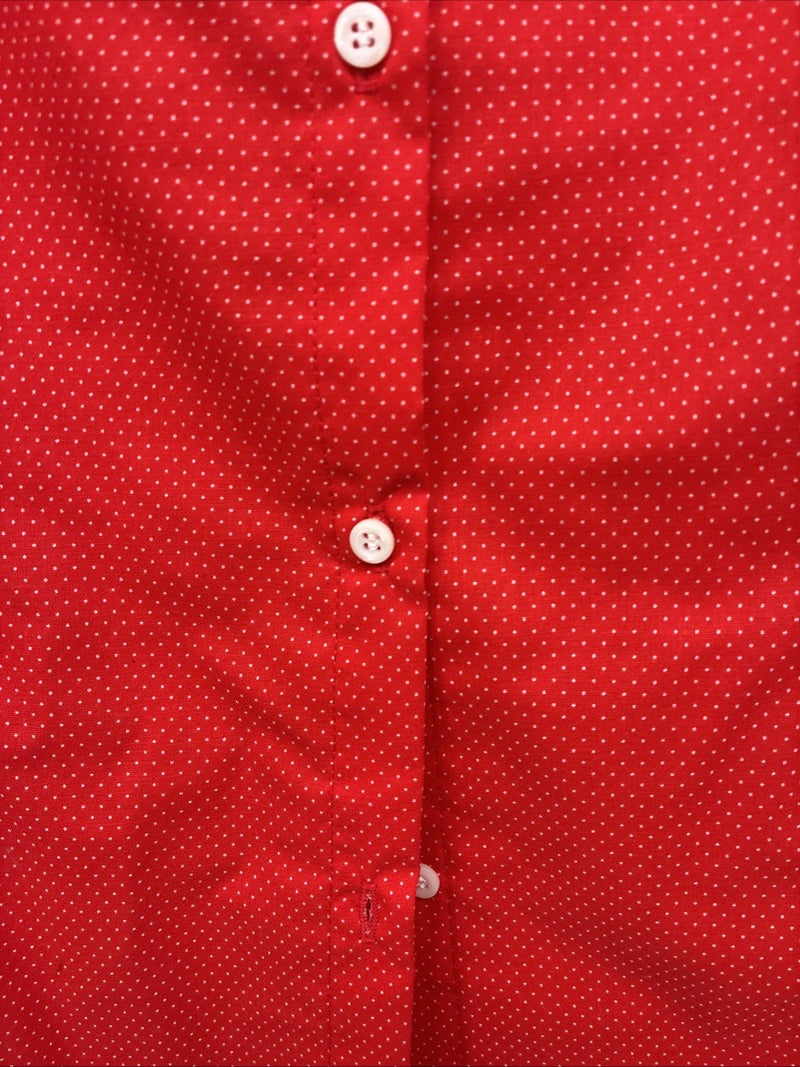 New Women’s Panhandle Slim Red White Design Long Sleeve Button Up Size 28 3B-3 