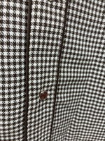 New Men’s White Horse Brown White Checkered Long Sleeve Pearl Snap 2XL H-50