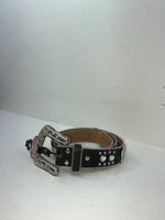 New Black Genuine Leather Blazin Roxx Silver Bling Cross L Belt #N3510401 Z-67