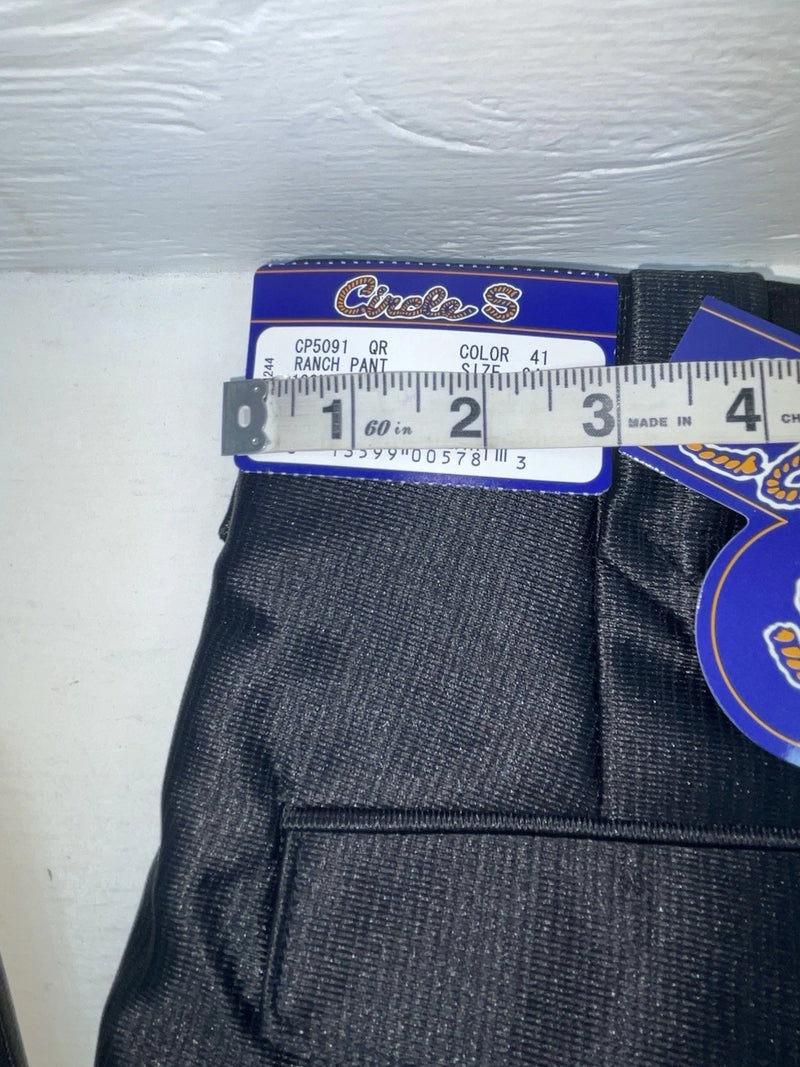 New Vintage Black Circle S Polyester Pants #CP5091 ZZ-16
