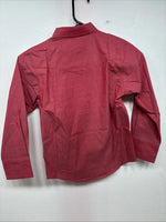 New Girls ELY Cattleman Pink Long Sleeve Button Up Small DD-133