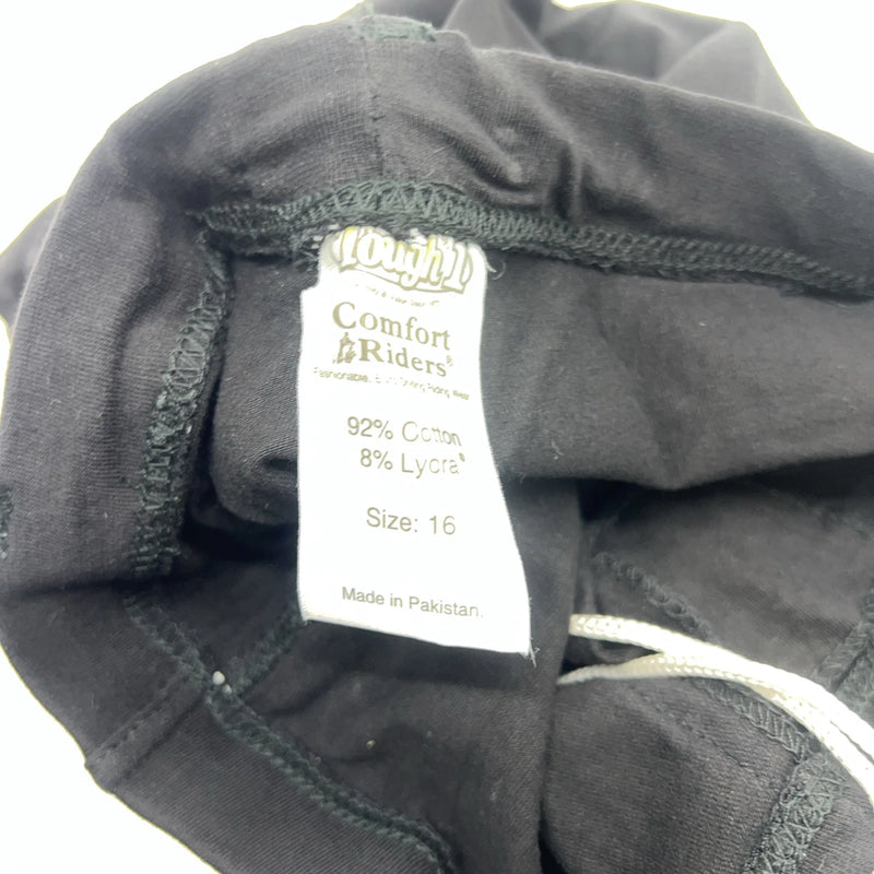 New Children’s Black Pull On Tough 1 Comfort Riders English Breeches. 16 A-152