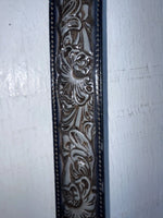 New Black Genuine Leather Nocona Tooled 18” Belt #331 NN-87 