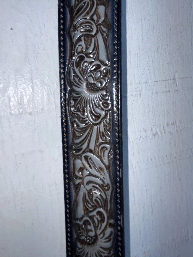 New Black Genuine Leather Nocona Tooled 18” Belt #331 NN-87 