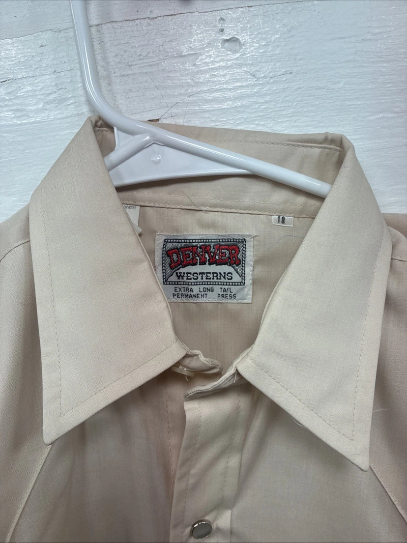 New Kids Denver Tan Long Sleeve Pearl Snap Size 18 CC-119