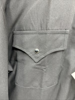 New Men’s ELY Cattleman Black Long Sleeve Pearl Snap 3XL E-43