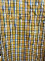 New Teens Wrangler Yellow Plaid Long Sleeve Button Up XL DD-65