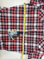 New Women’s Panhandle Slim Red Plaid Long Sleeve Pearl Snap Size 32 KK-67