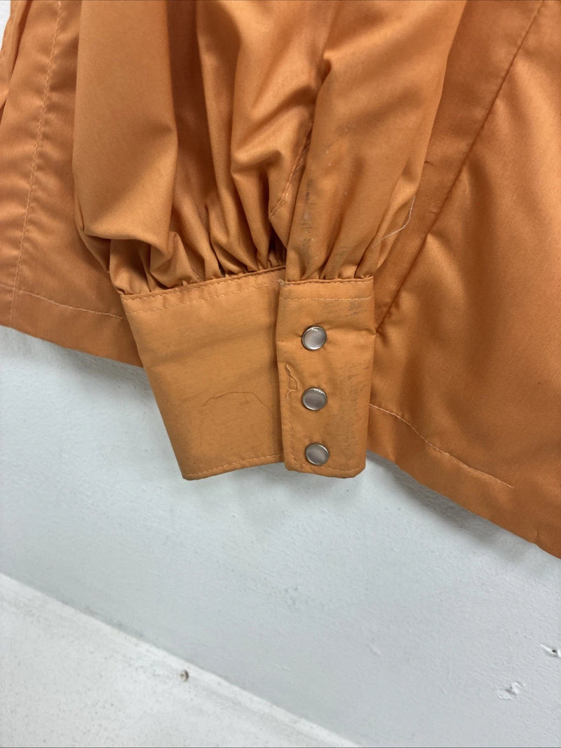 New Women’s Panhandle Slim Orange Long Sleeve Pearl Snap Size 14 MM-18