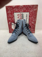 New Kids Blue Lace Up Texas Brand Cowboy Boots. C 9169161 3 D. 22-14