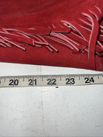 NOS Red Show Chaps With Fringe Adjustable Waist 38” L-34