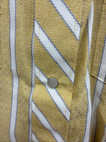 New Men’s Fenton Yellow White Stripe Long Sleeve Pearl Snap 16 Large Q-47