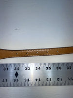 New Brown Genuine Leather Textan Colored Stripes 34” Belt #028856 Z-148