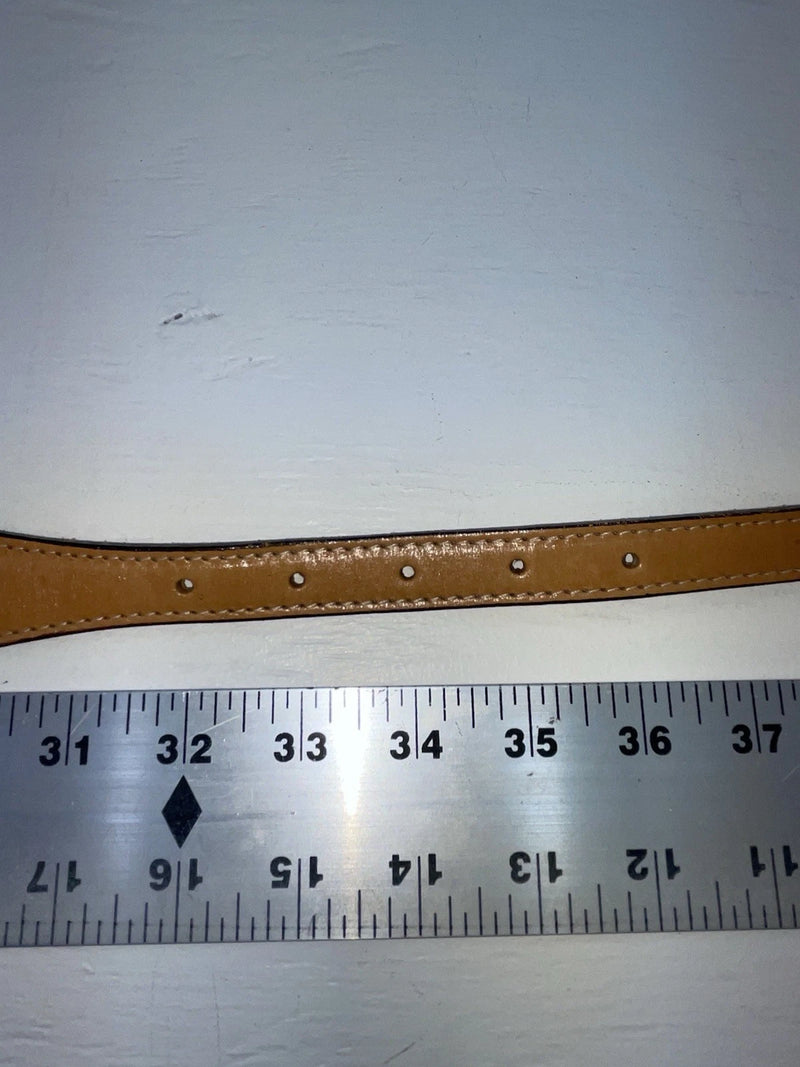New Brown Genuine Leather Textan Colored Stripes 34” Belt #028856 Z-148