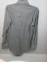 New Men’s Champion Western Striped Long Sleeve Pearl Snap 15.5 X 34 Medium B-94