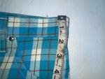 New Vintage Blue Plaid Prior Polyester Pants #C18530 VV-20