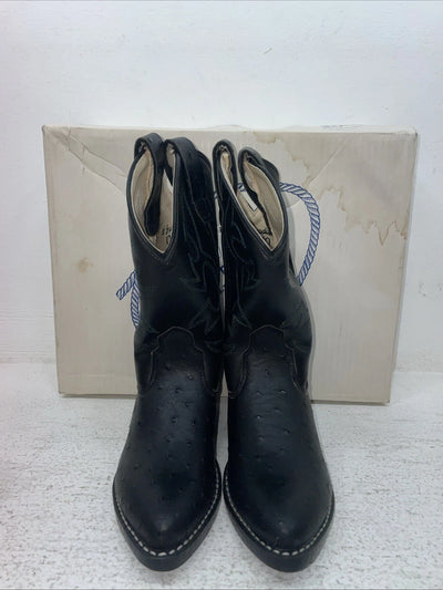 New Kids Black A Jama Product Cowboy Boots. J 9110 12.5 12 1/2. 23-3