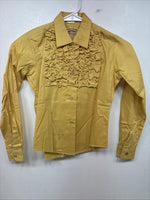 New Kids Karman Yellow Designed Long Sleeve Pearl Snap Size 10 YY-56