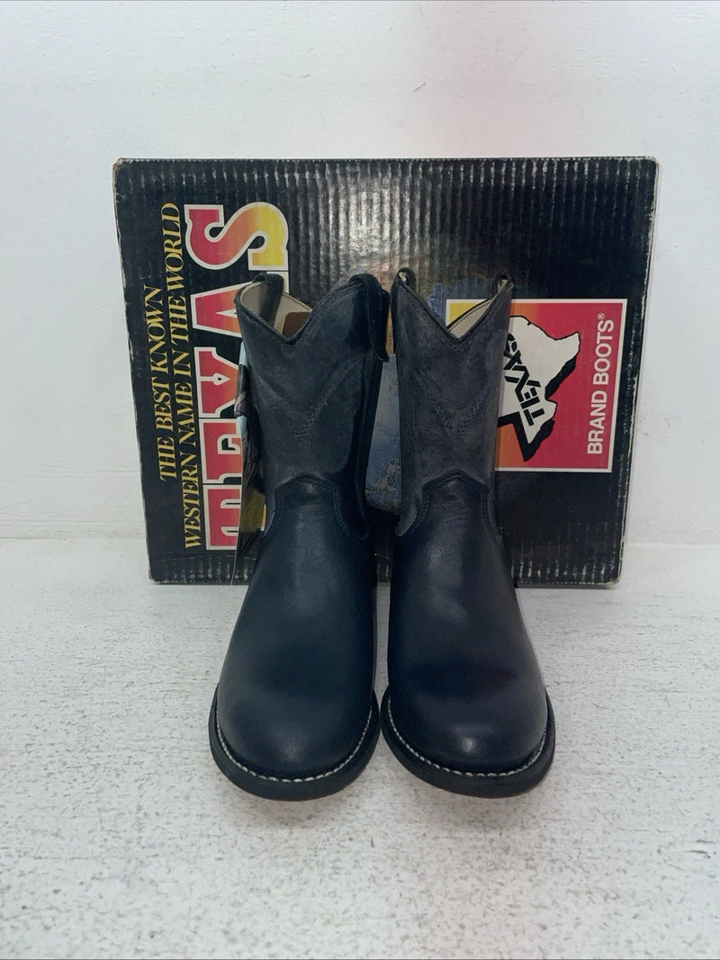New Kids Navy Texas Brand Cowboy Boots. 3207 3 D. 22-15
