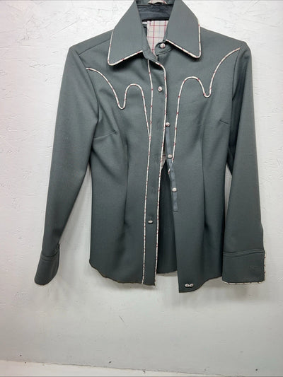 New Women’s Dickson-Jenkins Blue Dress Jacket With Tie 10/32 RR-6