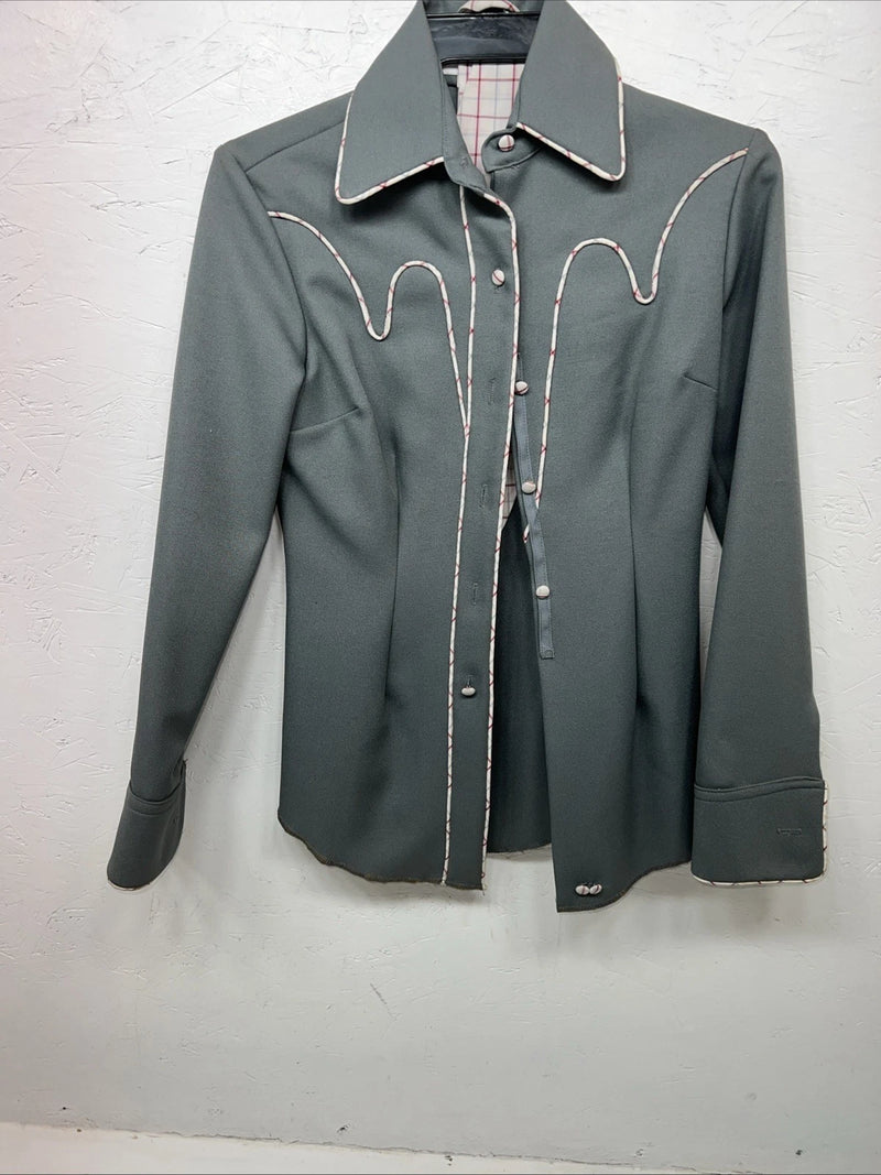 New Women’s Dickson-Jenkins Blue Dress Jacket With Tie 10/32 RR-6