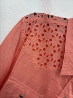 New Women’s Cumberland Pink Long Sleeve Pearl Snap Large KK-110