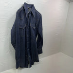 New Men’s Champion Western Blue Jean Long Sleeve Pearl Snap Small B-52