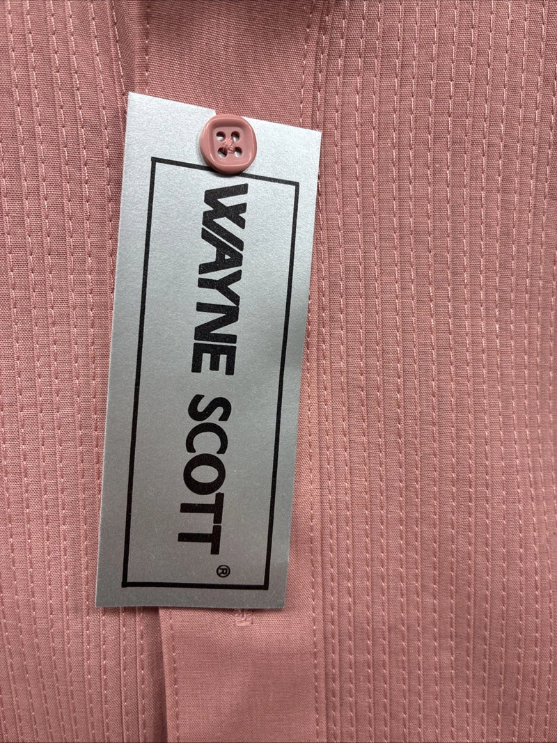 New Wayne Scott Red Long Sleeve Button Up English Shirt XL X-79