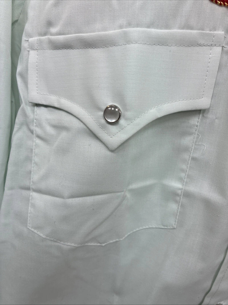 New Men’s Champion Western Mint Green Long Sleeve Pearl Snap 15 Medium M-62