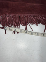 New Burgundy Congress Leather Show Chaps Adjustable Waist 31” N-23