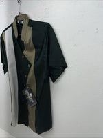 New Men’s Brooks&Dunn Green Short Sleeve Button Up Shirt Shoulder Pads. M S-37