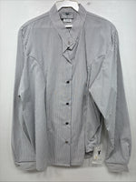 New Women’s Cowboy Threads Stripe Long Sleeve Bottom Up Large MM-22