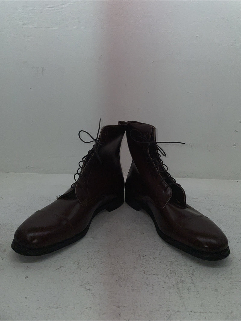 New Men’s Brown Lace Up Mariborough Cowboy Boots. 2351 494 9 D. 4-95