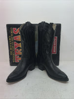 New Men’s Black Texas Brand Cowboy Boots. 5100 9 D. 4-73
