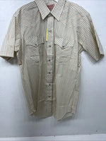 New Men’s Multicolor HbarC Ranchwear Short Sleeve Pearl Snap Shirt. 16 L S-14