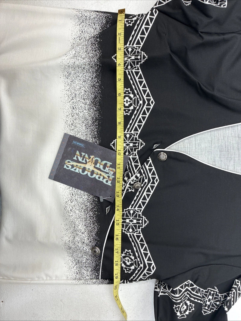 New Women’s Brooks & Dunn Black White Long Sleeve Button Up Size Small TT-64