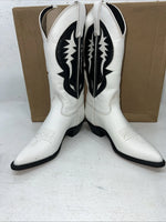 New Women’s White And Black Capezio Cowboy Boots. L777 6 M. 19-26
