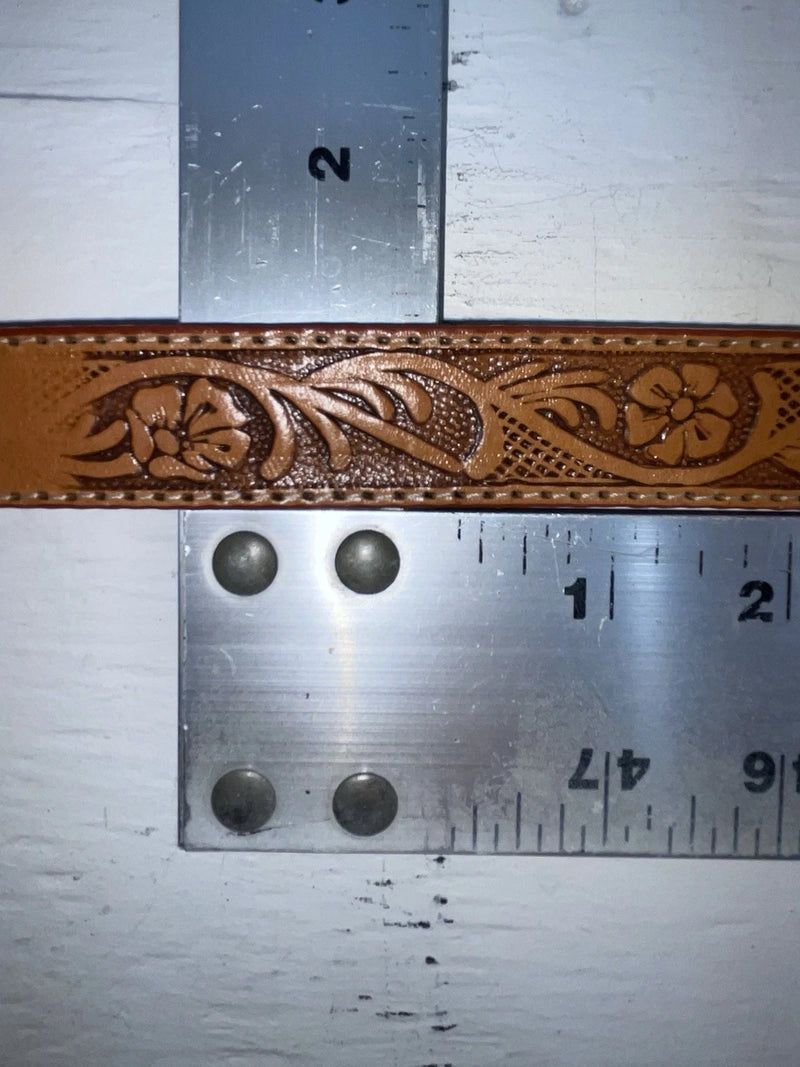 New Brown Genuine Leather Western Express Tooled 28” Belt NN-1