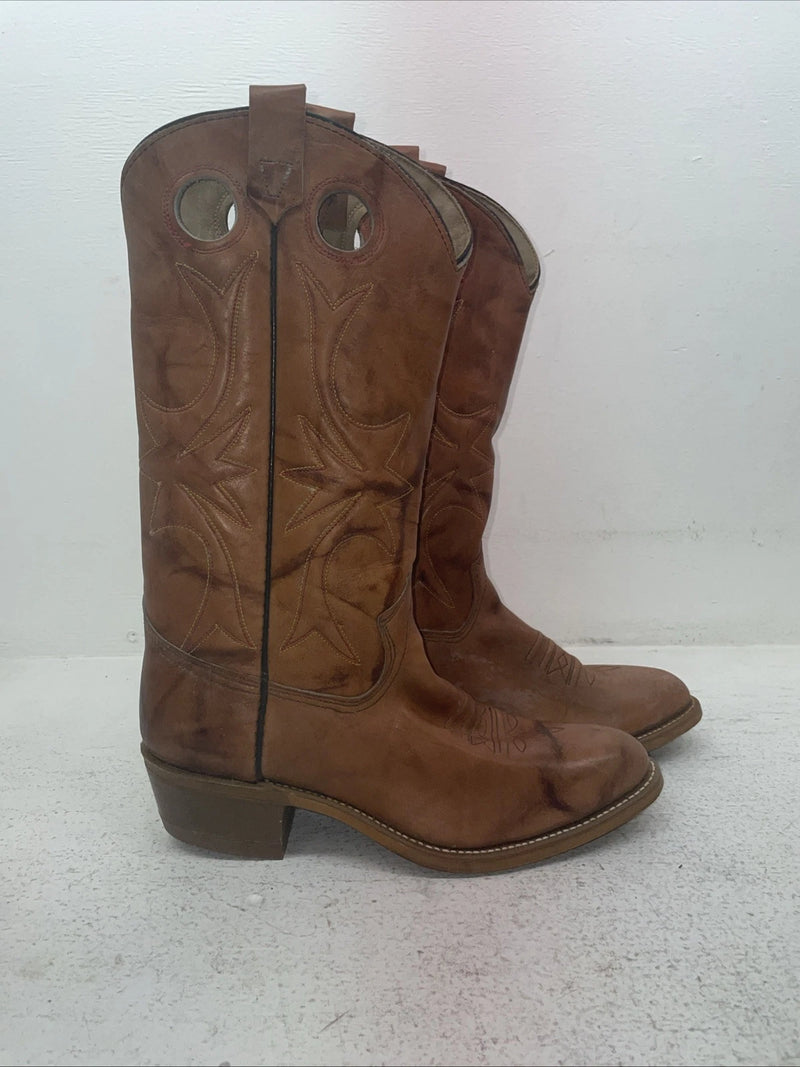 New Men’s Brown Texas Brand Cowboy Boots. B 5979 9 D. 3-79