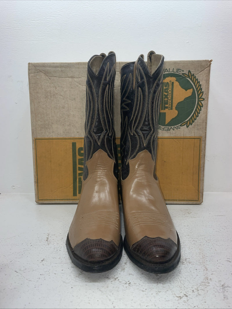 New Men’s Brown Texas Brand Cowboy Boots. 6544 10.5 10 1/2 D. 7-61