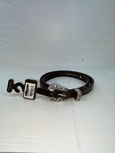 New Brown Genuine Leather Nocona Silver Pendent 30” Belt #3216215 NN-31