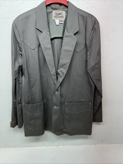 New Men’s Boone Industries Grey Suit Jacket XL AA-608