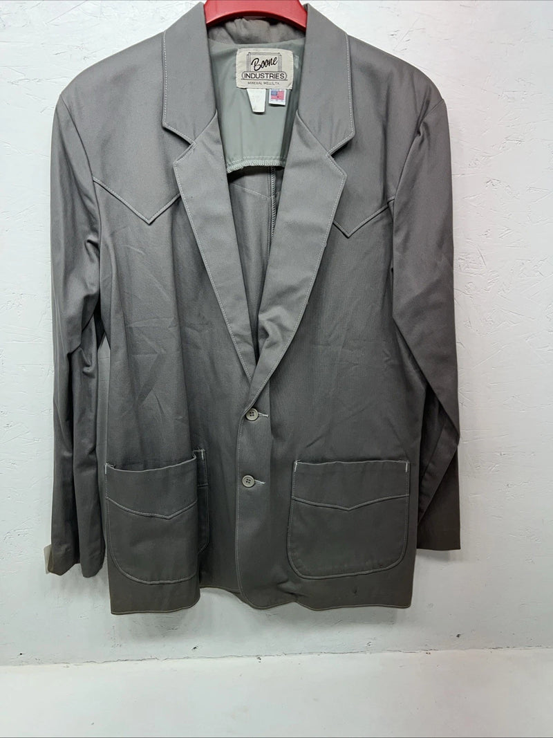 New Men’s Boone Industries Grey Suit Jacket XL AA-608 