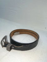 New Black Genuine Leather Tooled 28” Belt #WF502 JJ-115
