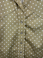 New Women’s Dickson Jenkins Green Dot Long Sleeve Pearl Snap Size 32 DD-97